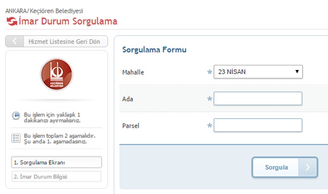 Ankara Keçiören Belediyesi İmar Durumu Sorgulama Nasıl Yapılır?
